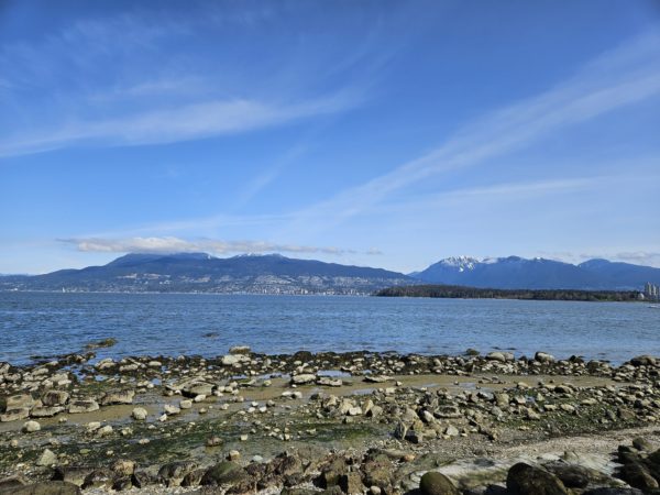 View of West Vancouver from Kitsilano beach.